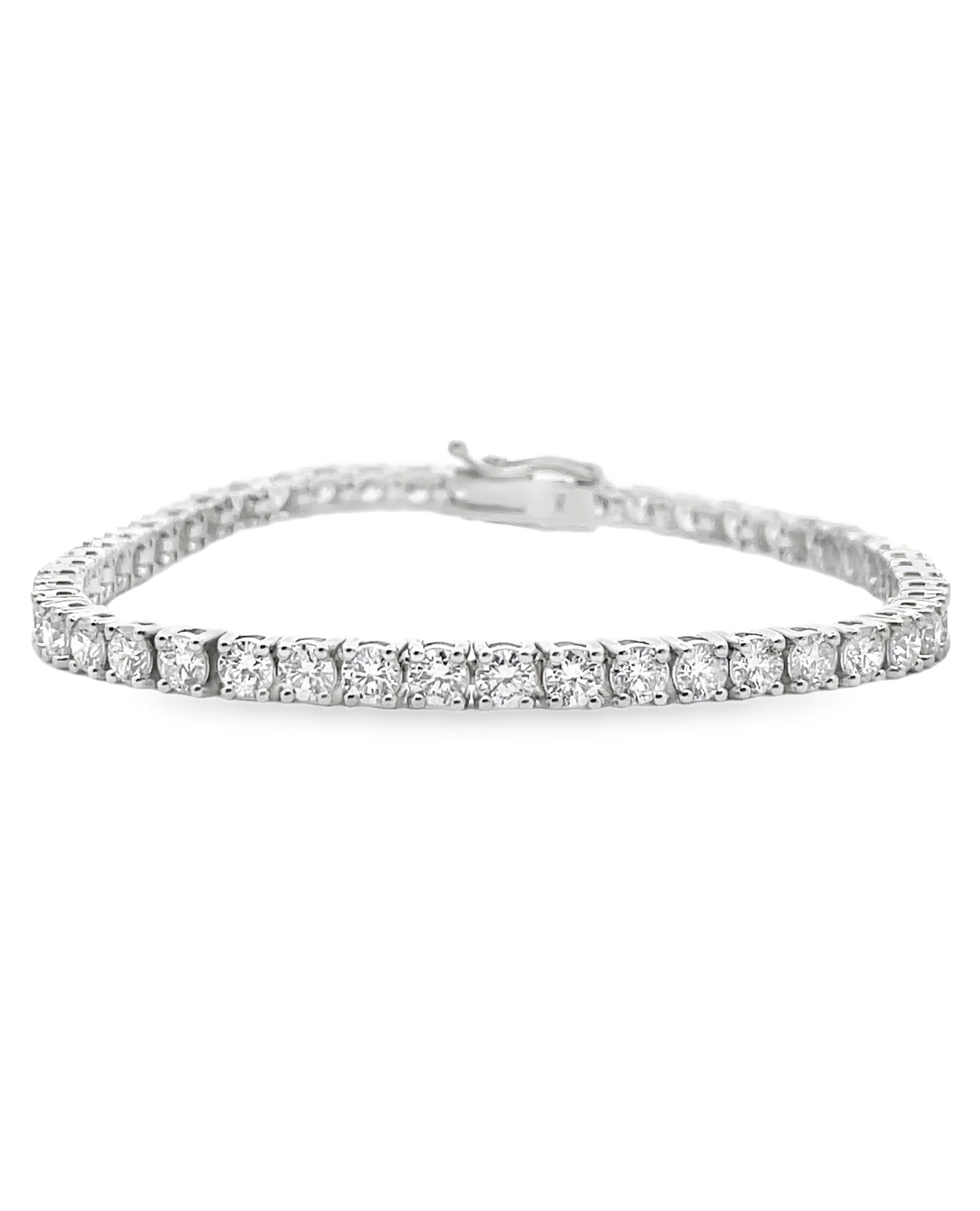 14K White Gold Lab Grown Tennis Bracelet