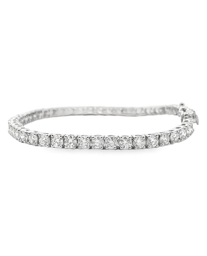 14K White Gold Lab Grown Tennis Bracelet
