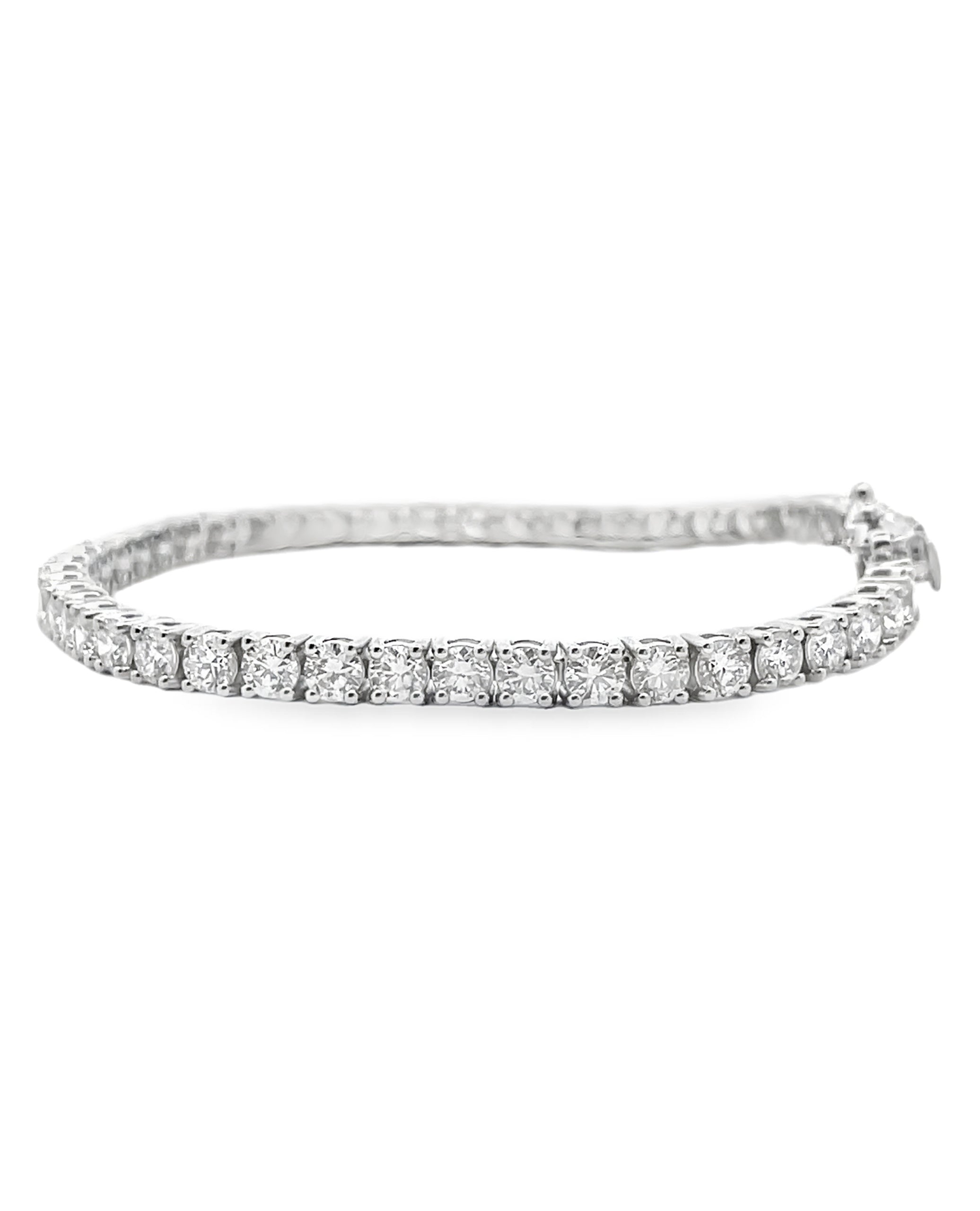 14K White Gold Lab Grown Tennis Bracelet