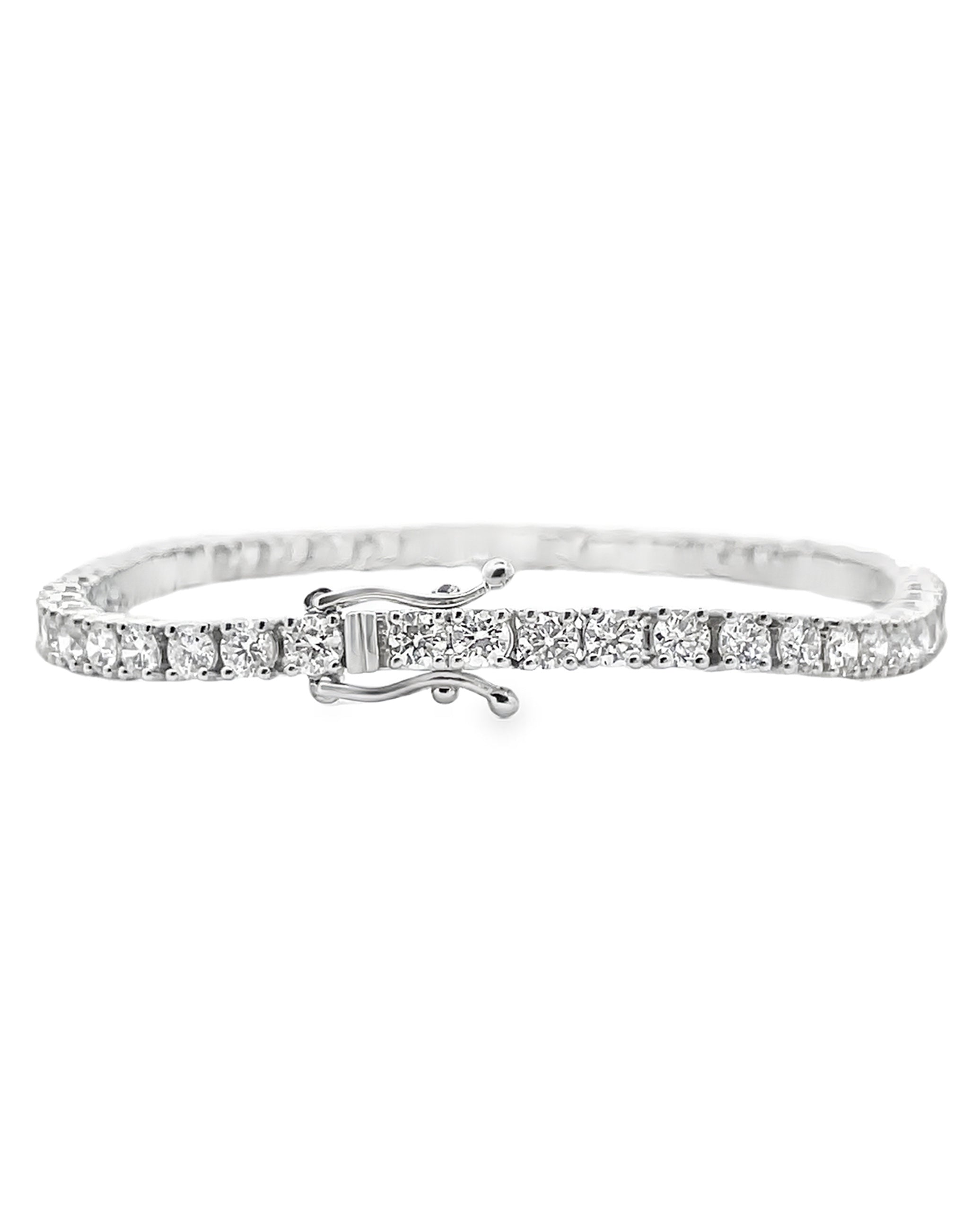 14K White Gold Lab Grown Tennis Bracelet