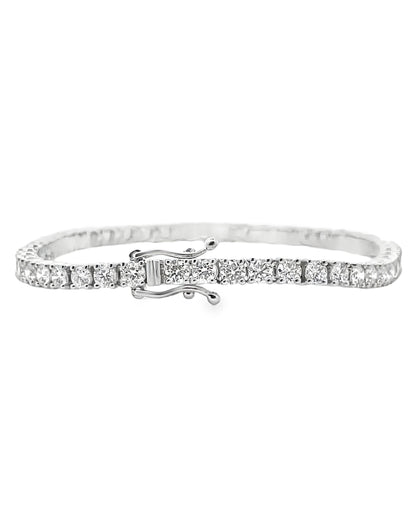 14K White Gold Lab Grown Tennis Bracelet