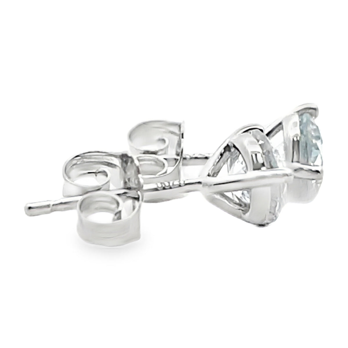 14K White Gold Lab Grown Diamond Stud Earrings- 1.00 Carats