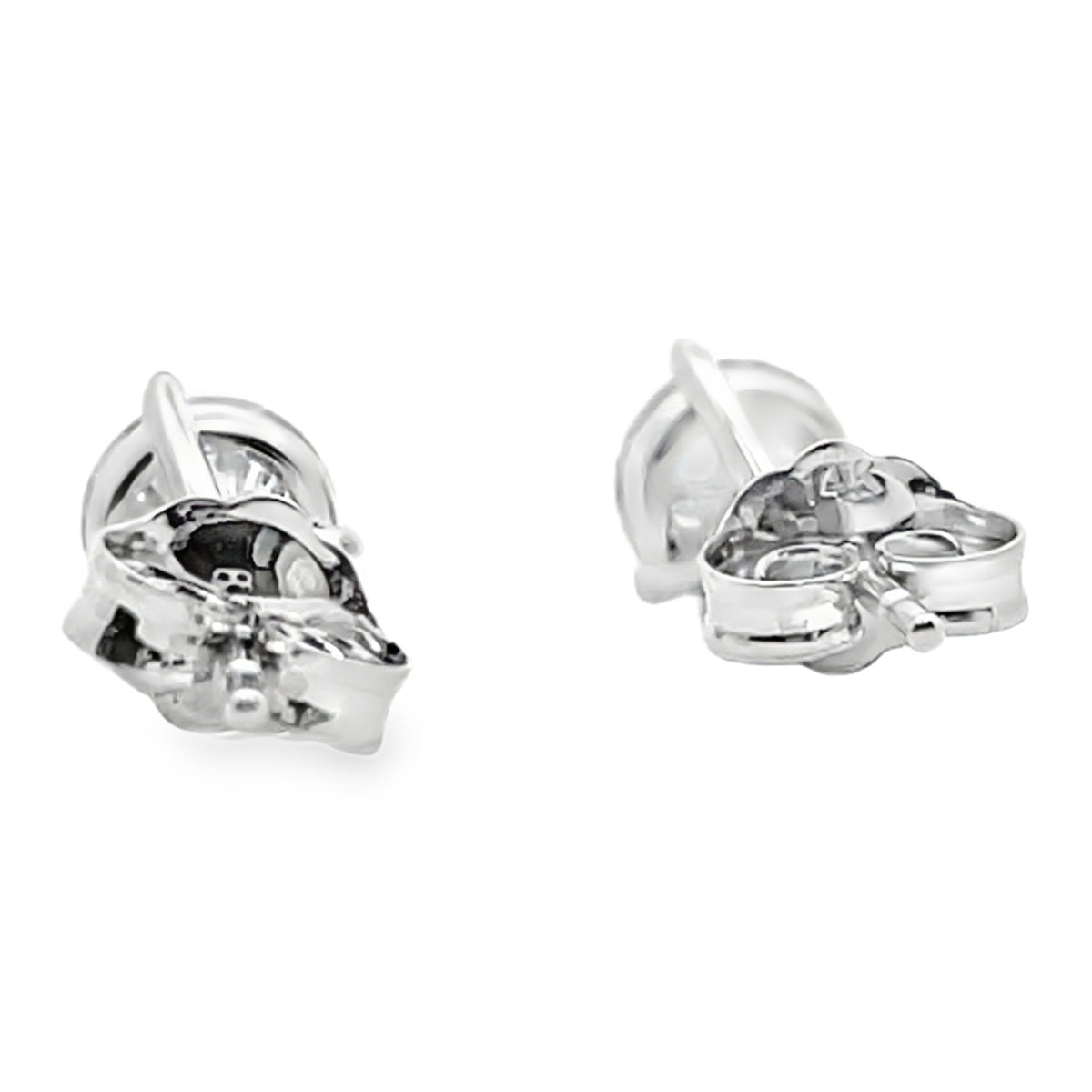 14K White Gold Lab Grown Diamond Stud Earrings- 1.00 Carats