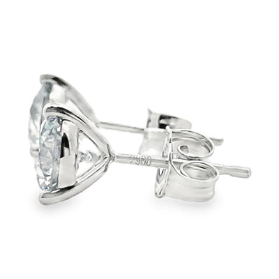 14K White Gold Lab Grown Diamond Stud Earrings- 1.50 Carats