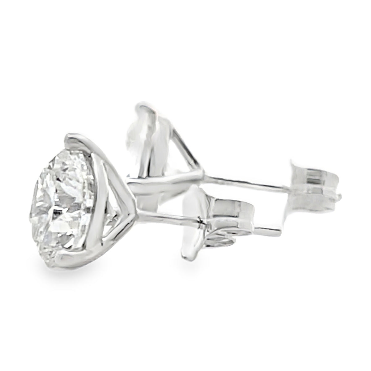 14K White Gold Lab Grown Diamond Earrings - 3.06 carats