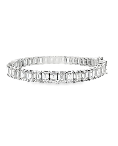 14K White Gold Lab Grown Tennis Bracelet