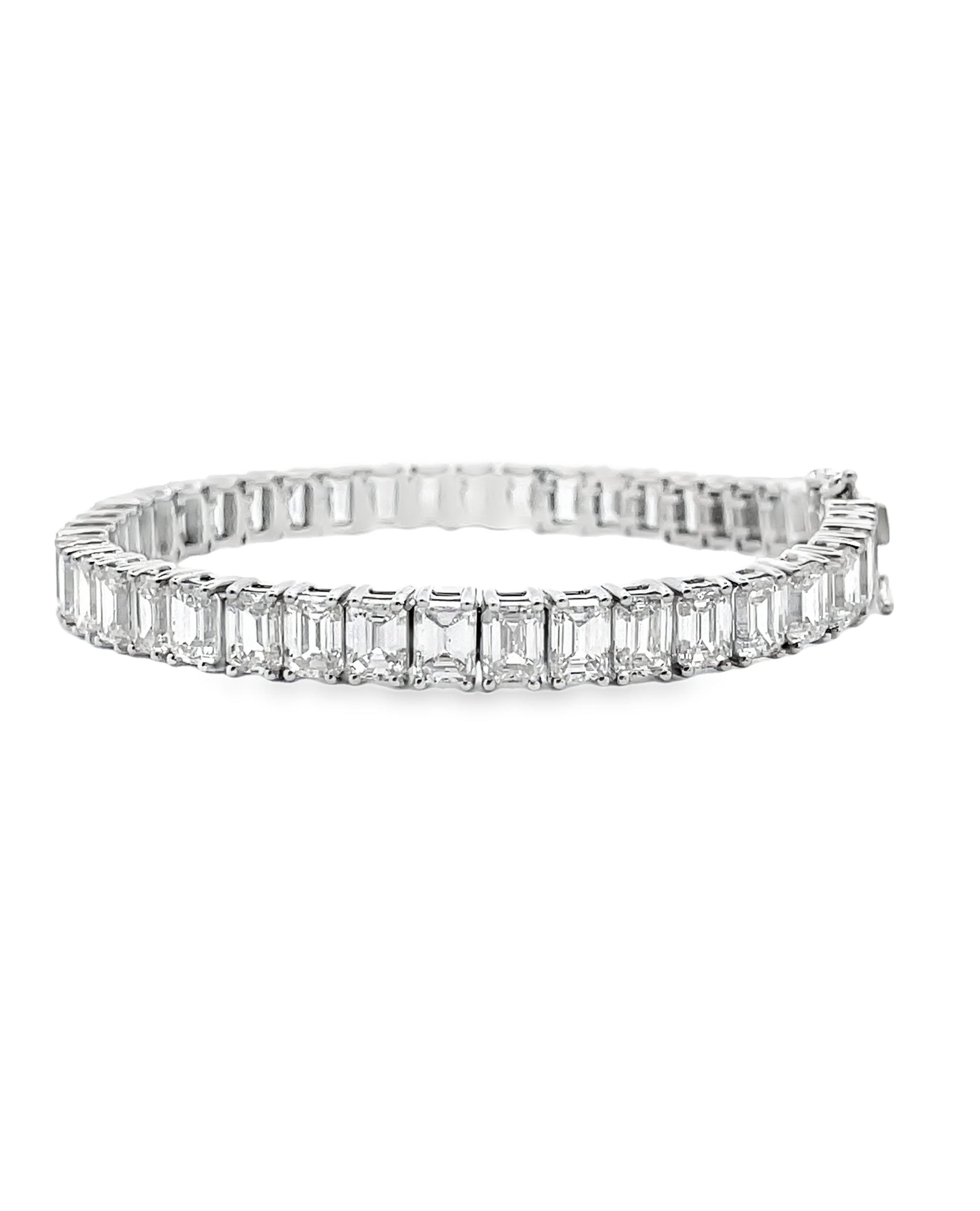 14K White Gold Lab Grown Tennis Bracelet