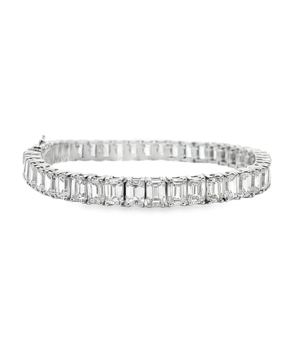 14K White Gold Lab Grown Tennis Bracelet