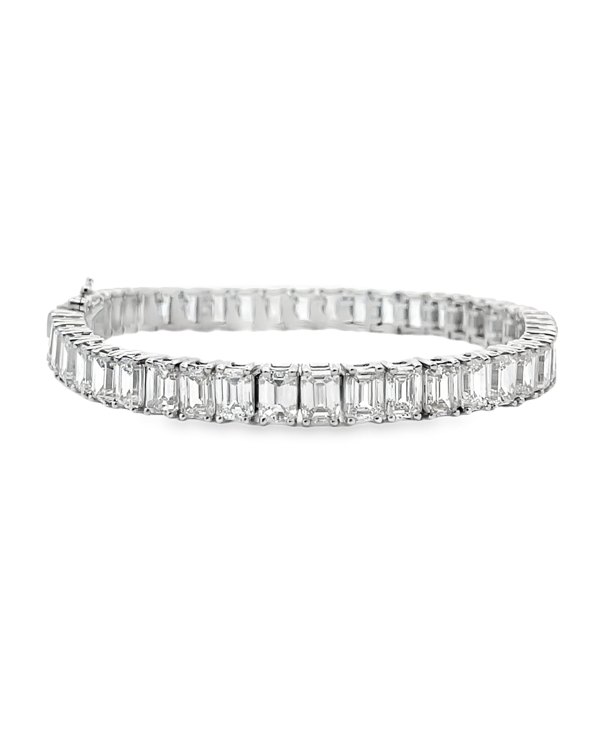 14K White Gold Lab Grown Tennis Bracelet