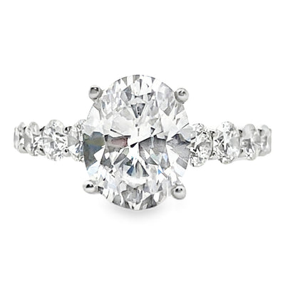 Simon G. LR2965 18K White Gold Engagement Ring Setting 1.11 Carats