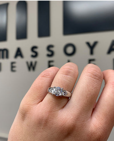 Scott Kay M1082 Contemporary Platinum Engagement Ring with 0.46 Carats