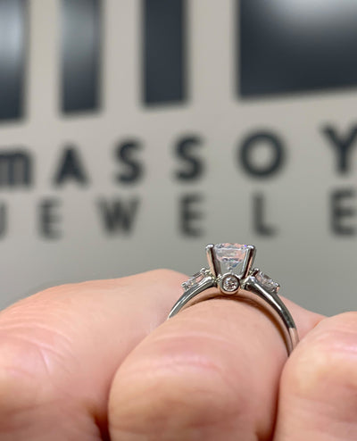 Scott Kay M1082 Contemporary Platinum Engagement Ring with 0.46 Carats