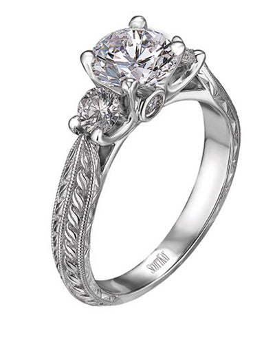 Scott Kay M11729 Vintage Crown Engagement Ring
