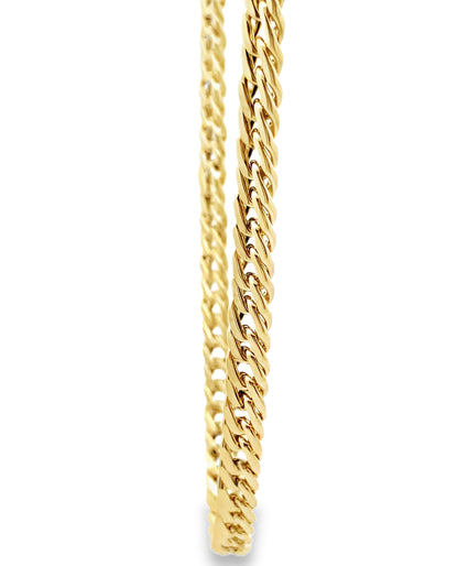 14K Yellow Gold 6.5mm Curb Chain Necklace