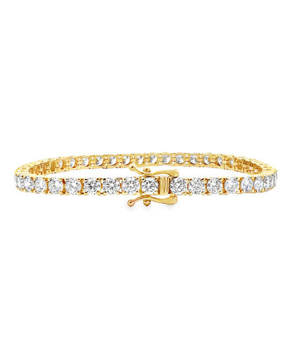14K Yellow Gold Lab Grown Tennis Bracelet