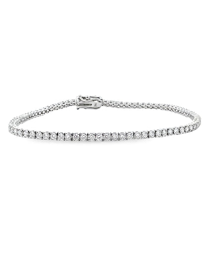 14K White Gold Lab Grown Tennis Bracelet