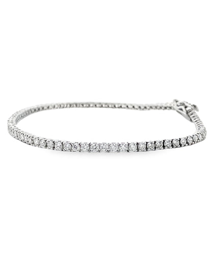 14K White Gold Lab Grown Tennis Bracelet