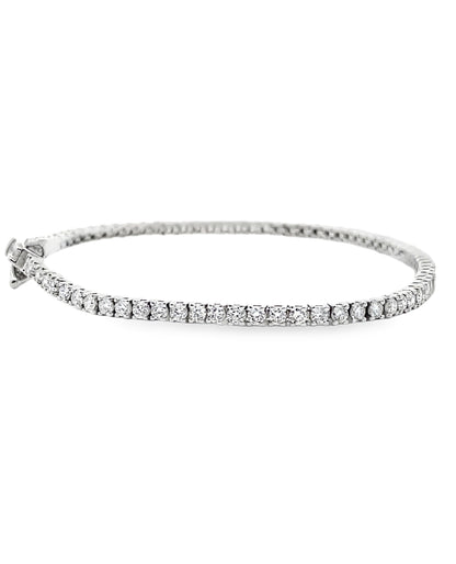14K White Gold Lab Grown Tennis Bracelet