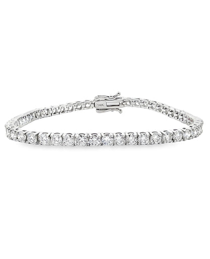 14K White Gold Lab Grown Tennis Bracelet
