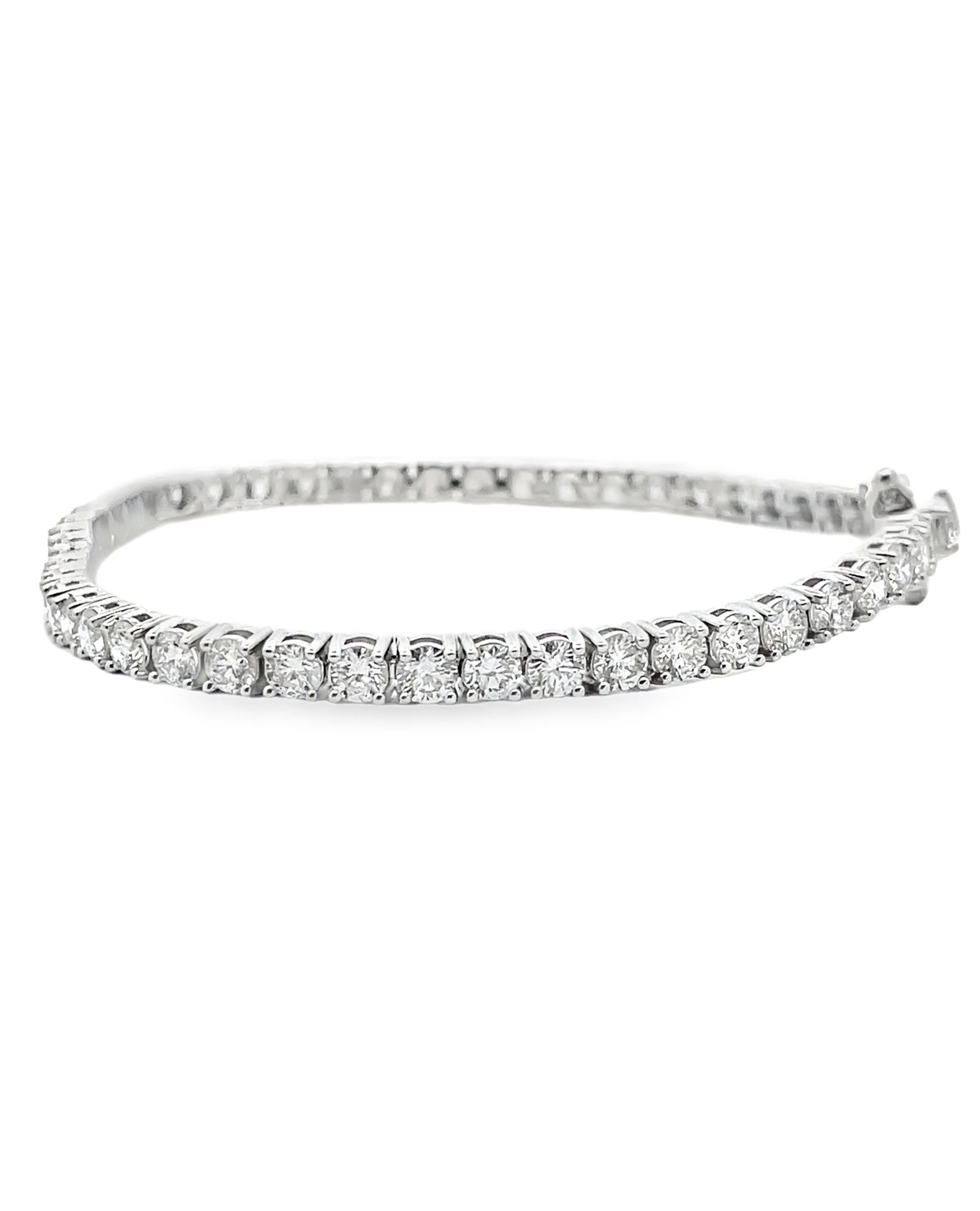 14K White Gold Lab Grown Tennis Bracelet