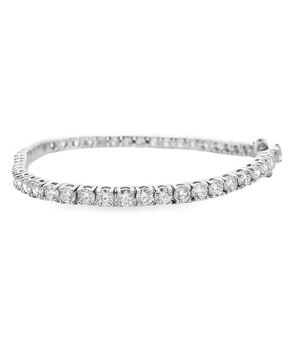 14K White Gold Lab Grown Tennis Bracelet