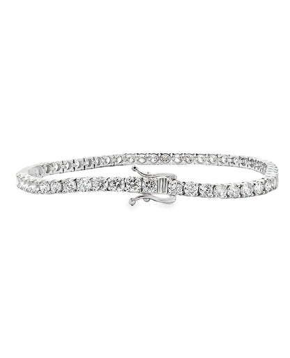 14K White Gold Lab Grown Tennis Bracelet