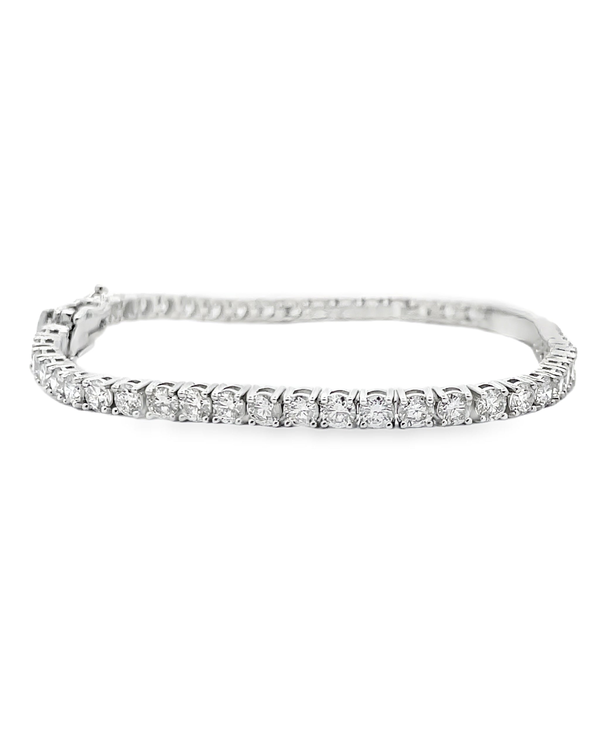 14K White Gold Lab Grown Tennis Bracelet