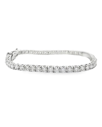 14K White Gold Lab Grown Tennis Bracelet
