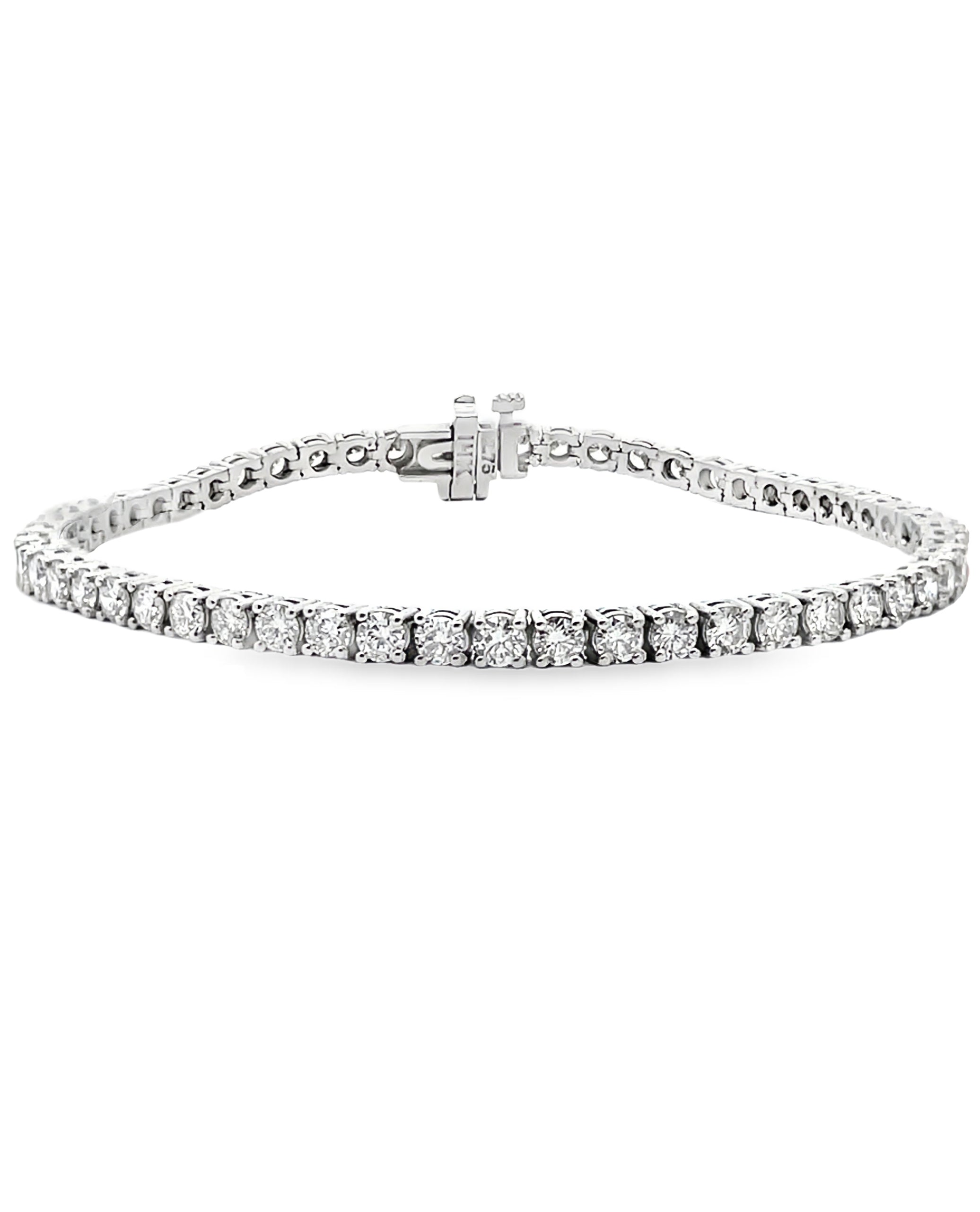 14K White Gold Lab Grown Tennis Bracelet