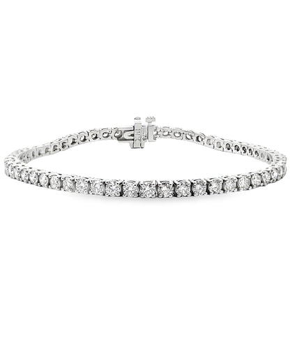 14K White Gold Lab Grown Tennis Bracelet