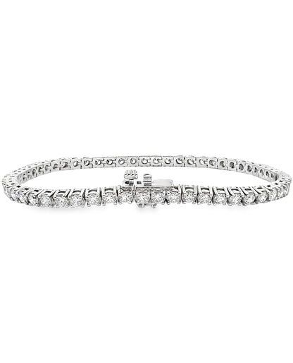 14K White Gold Lab Grown Tennis Bracelet
