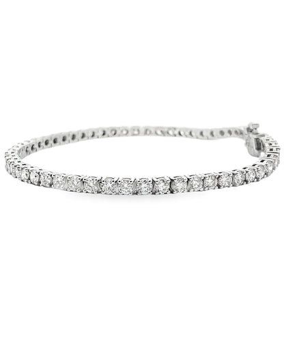14K White Gold Lab Grown Tennis Bracelet