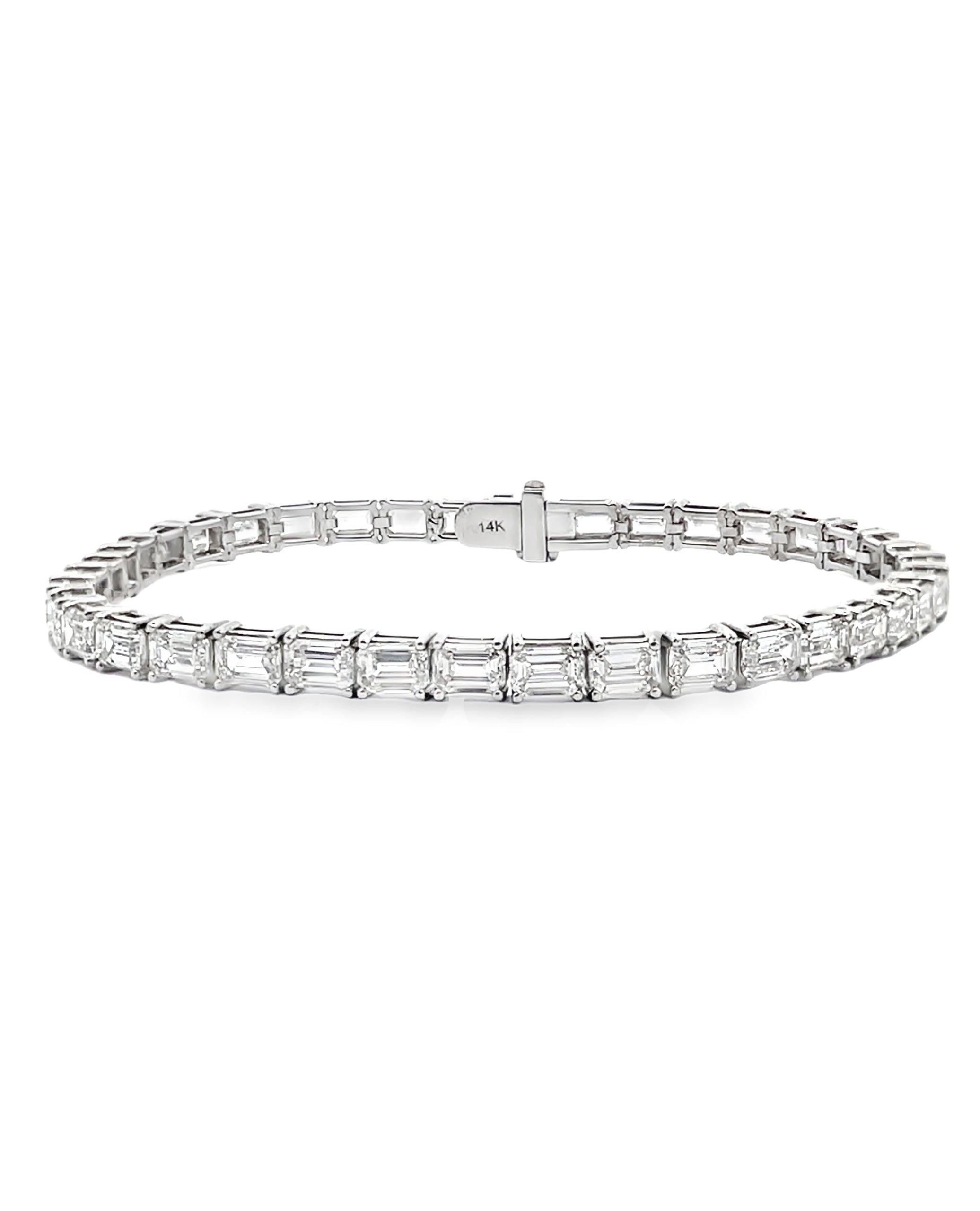 14K White Gold Lab Grown Tennis Bracelet