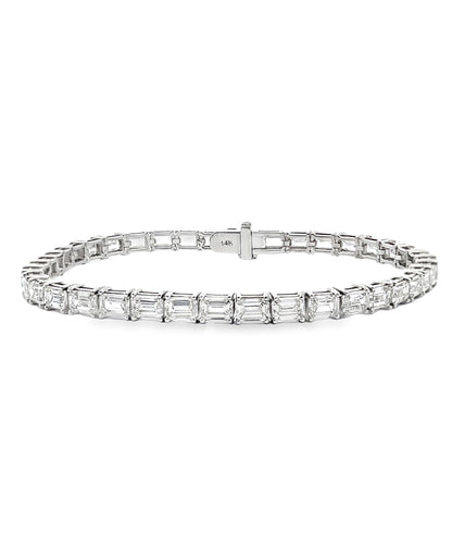 14K White Gold Lab Grown Tennis Bracelet