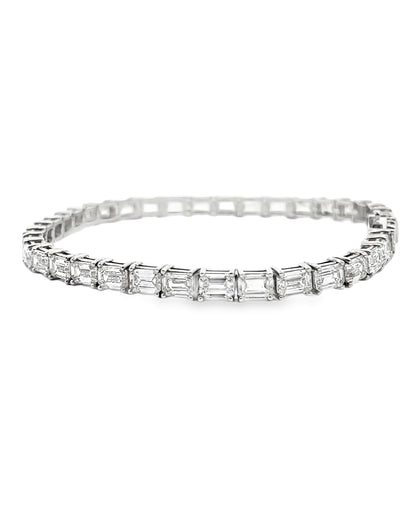 14K White Gold Lab Grown Tennis Bracelet