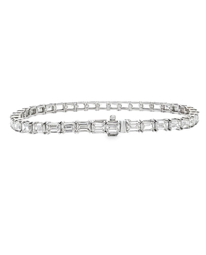 14K White Gold Lab Grown Tennis Bracelet