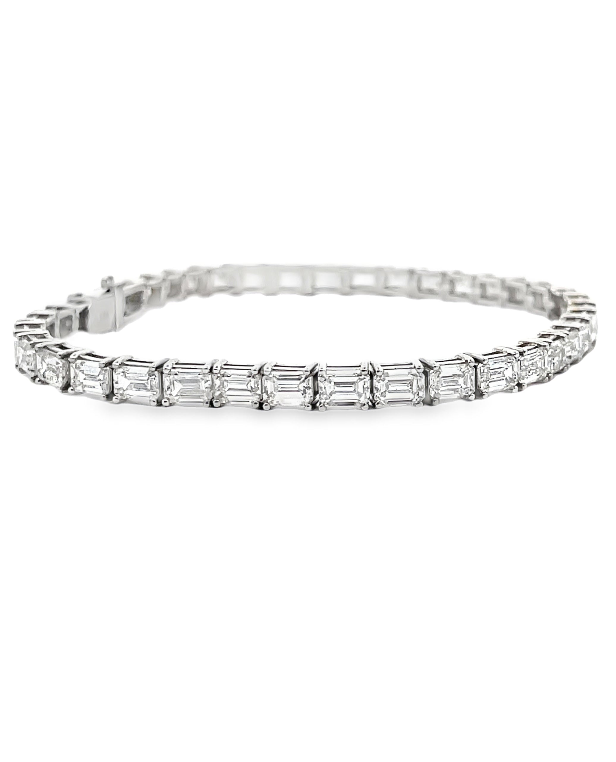 14K White Gold Lab Grown Tennis Bracelet