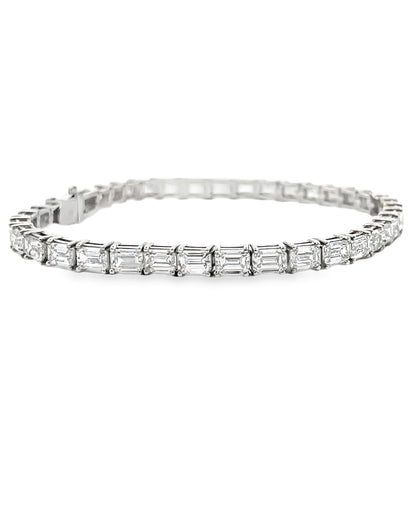 14K White Gold Lab Grown Tennis Bracelet