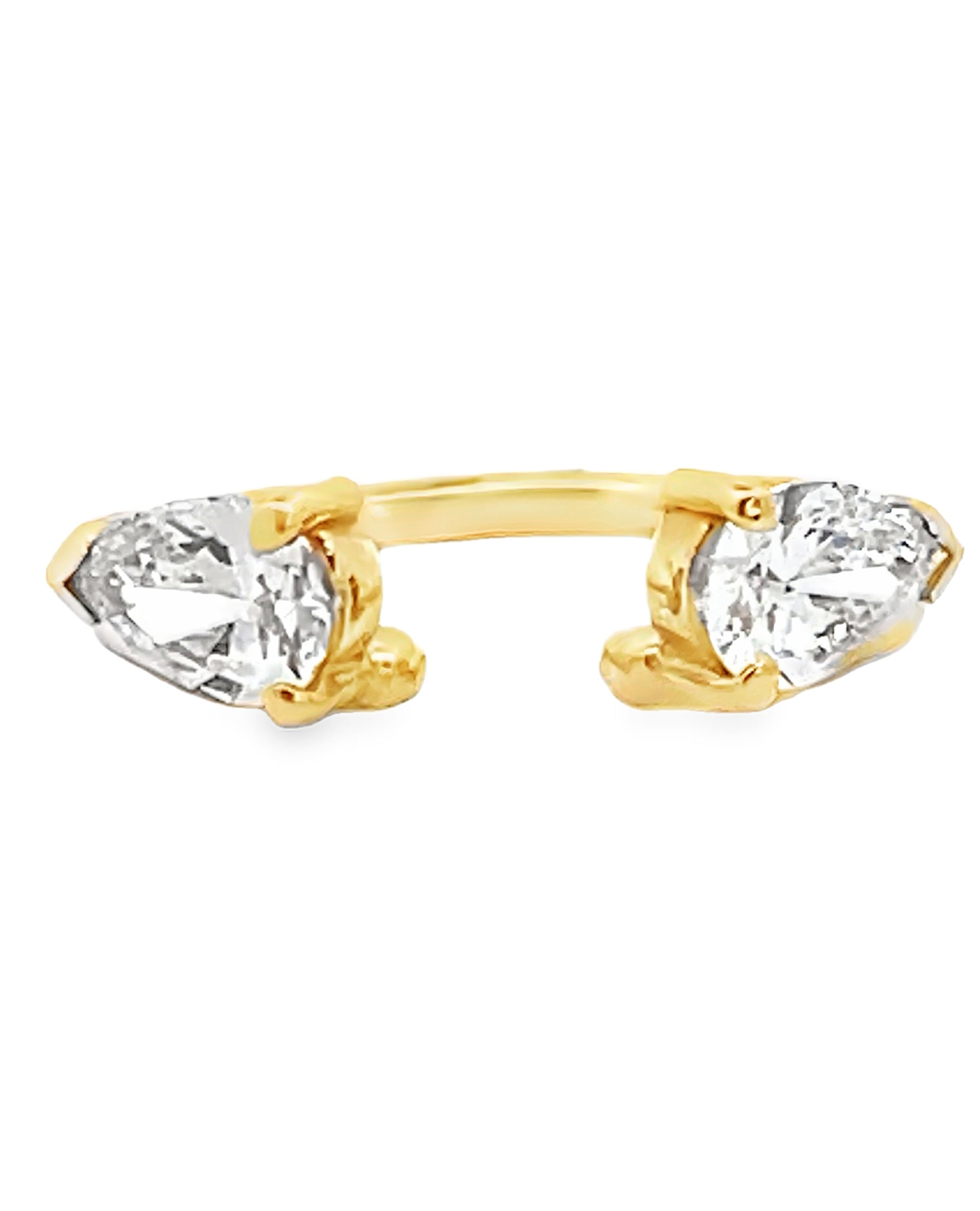 14K Yellow Gold Lab Diamond Ring