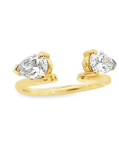 14K Yellow Gold Ring Insert with Lab Grown 1.00 Carat Diamonds