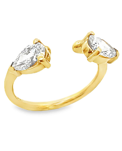 14K Yellow Gold Lab Diamond Ring