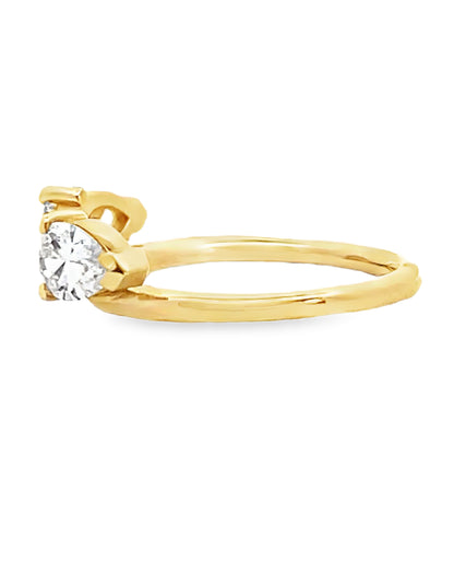 14K Yellow Gold Lab Diamond Ring
