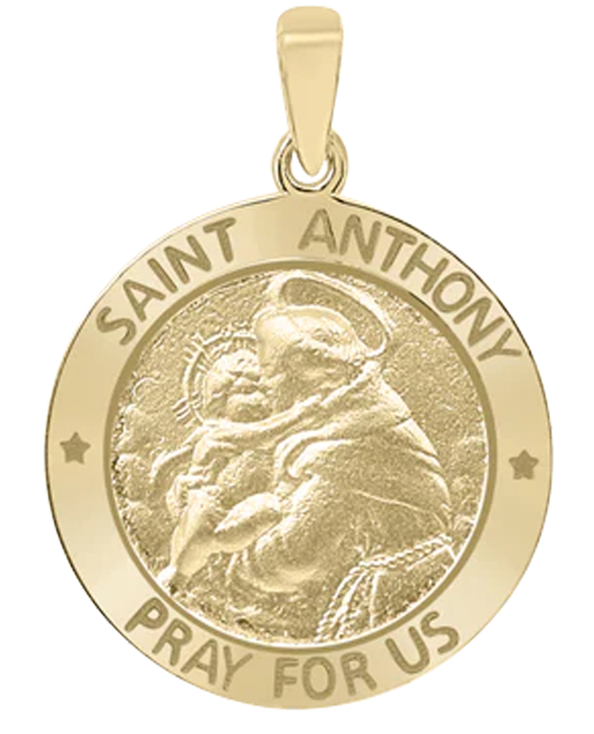 14K Yellow Gold Saint Anthony Medallion