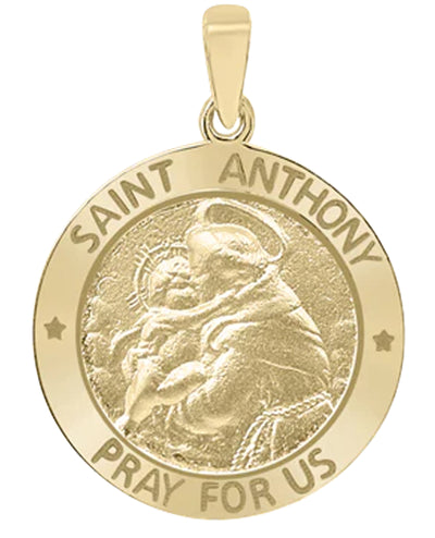 14K Yellow Gold Saint Anthony Medallion