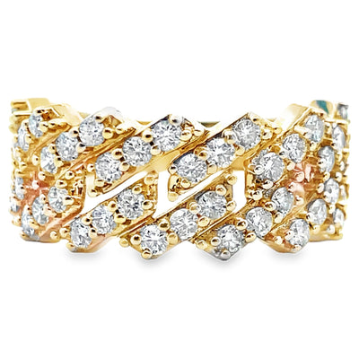 Pre-owned14K Yellow Gold Ring with Approximately 1.00 Carat Diamonds