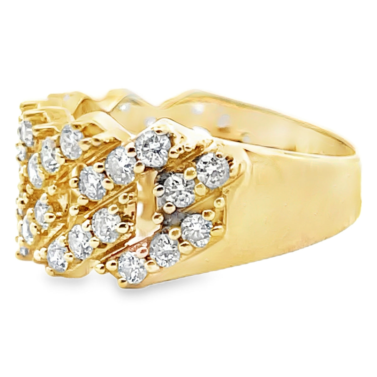 Pre-owned14K Yellow Gold Ring with Approximately 1.00 Carat Diamonds