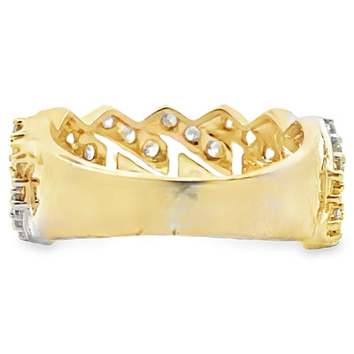 Pre-owned14K Yellow Gold Ring with Approximately 1.00 Carat Diamonds