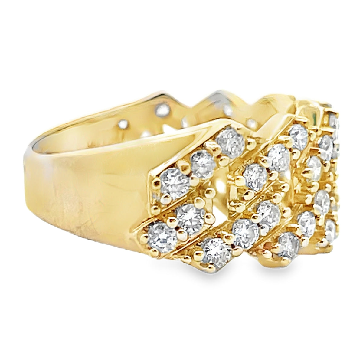Pre-owned14K Yellow Gold Ring with Approximately 1.00 Carat Diamonds