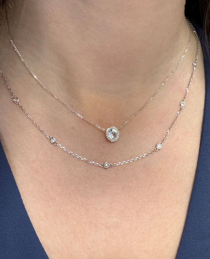 14K White Gold Diamonds By The Yard