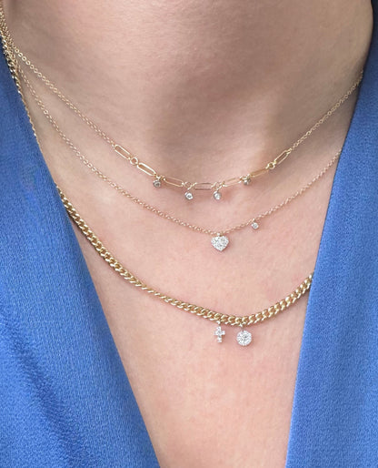 Meira T N13958/Y 14K Yellow Gold Chain with Diamond Charms